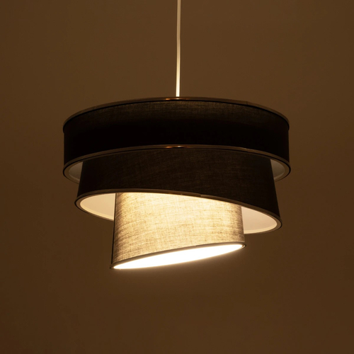 GLOBOSTAR® SIERA 203-0167 Μοντέρνο Κρεμαστό Φωτιστικό Οροφής με Ντουί 1 x E27 AC 220-240V IP20 - Γκρι & Ασημί - Μ38 x Π38 x Υ26cm