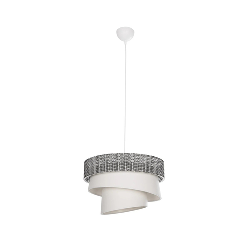 GLOBOSTAR® SIERA 203-0170 Μοντέρνο Κρεμαστό Φωτιστικό Οροφής με Ντουί 1 x E27 AC 220-240V IP20 - Μαύρο & Λευκό - Μ38 x Π38 x Υ26cm