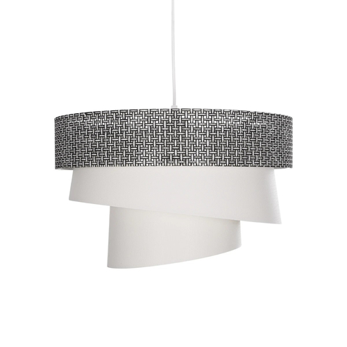 GLOBOSTAR® SIERA 203-0170 Μοντέρνο Κρεμαστό Φωτιστικό Οροφής με Ντουί 1 x E27 AC 220-240V IP20 - Μαύρο & Λευκό - Μ38 x Π38 x Υ26cm