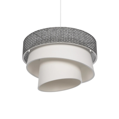 GLOBOSTAR® SIERA 203-0170 Μοντέρνο Κρεμαστό Φωτιστικό Οροφής με Ντουί 1 x E27 AC 220-240V IP20 - Μαύρο & Λευκό - Μ38 x Π38 x Υ26cm