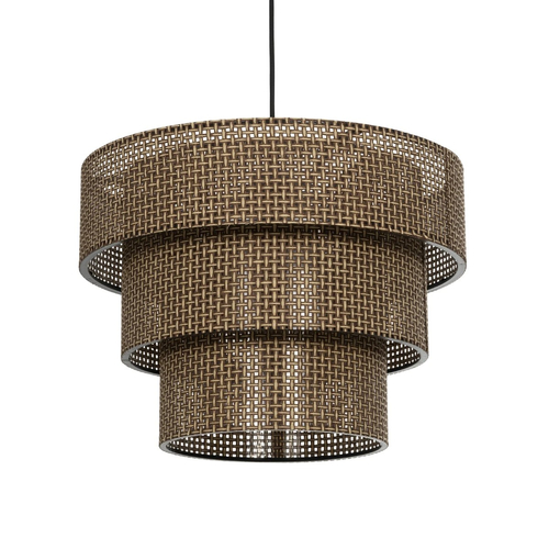 GLOBOSTAR® LEVEL 203-0171 Μοντέρνο Κρεμαστό Φωτιστικό Οροφής με Ντουί 1 x E27 AC 220-240V IP20 - Καφέ - Μ39 x Π39 x Υ30cm