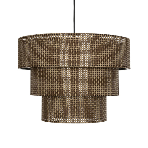 GLOBOSTAR® LEVEL 203-0171 Μοντέρνο Κρεμαστό Φωτιστικό Οροφής με Ντουί 1 x E27 AC 220-240V IP20 - Καφέ - Μ39 x Π39 x Υ30cm