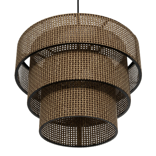 GLOBOSTAR® LEVEL 203-0171 Μοντέρνο Κρεμαστό Φωτιστικό Οροφής με Ντουί 1 x E27 AC 220-240V IP20 - Καφέ - Μ39 x Π39 x Υ30cm