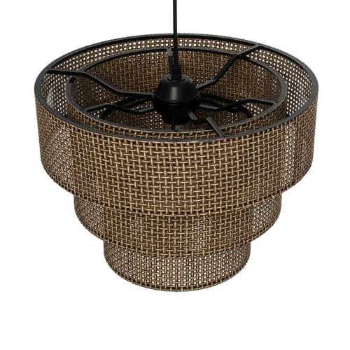 GLOBOSTAR® LEVEL 203-0171 Μοντέρνο Κρεμαστό Φωτιστικό Οροφής με Ντουί 1 x E27 AC 220-240V IP20 - Καφέ - Μ39 x Π39 x Υ30cm