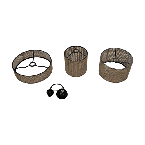 GLOBOSTAR® LEVEL 203-0171 Μοντέρνο Κρεμαστό Φωτιστικό Οροφής με Ντουί 1 x E27 AC 220-240V IP20 - Καφέ - Μ39 x Π39 x Υ30cm