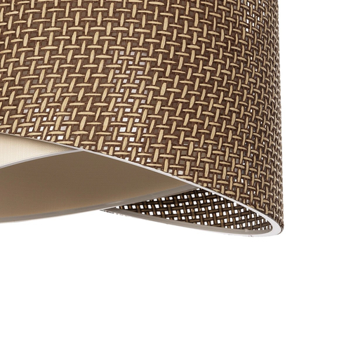 GLOBOSTAR® LILI 203-0177 Μοντέρνο Κρεμαστό Φωτιστικό Οροφής με Ντουί 1 x E27 AC 220-240V IP20 - Καφέ & Μπεζ - Μ30 x Π30 x Υ22cm