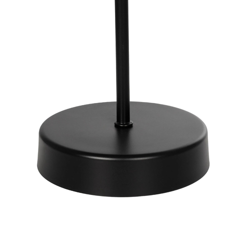 GloboStar® WIZ 203-0178 Μοντέρνο Επιτραπέζιο Φωτιστικό Πορτατίφ Μονόφωτο 1 x E27 IP20 Μαύρο Μέταλλο με Μαύρο Ύφασμα - Μ22 x Π22 x Υ36.5cm