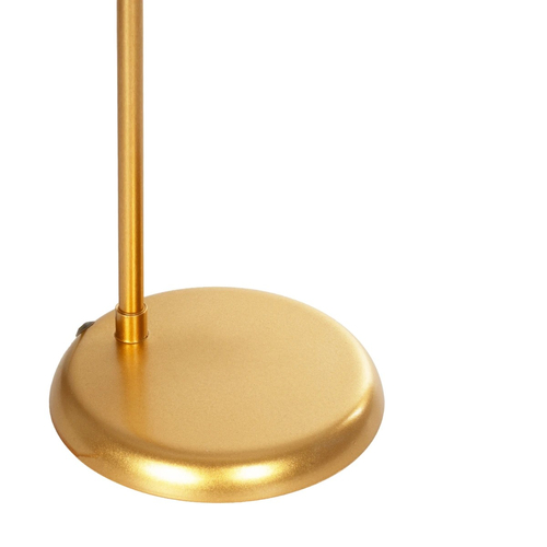 GloboStar® GLOBUS 203-0182 Μοντέρνο Επιτραπέζιο Φωτιστικό Πορτατίφ Μονόφωτο 1 x E27 IP20 Χρυσο Μέταλλο με Λευκό Γυαλί - Μ21 x Π16.5 x Υ45cm