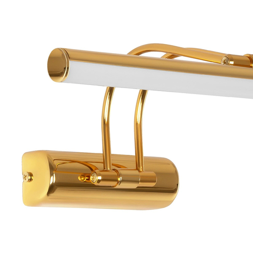 GloboStar® REFINE 203-0185 Φωτιστικό Τοίχου - Απλίκα LED 7W 640lm 120° AC 220-240V IP44 Θερμό Λευκό 2700K Χρυσό - Μ35 x Π21 x Υ12cm - 2 Xρόνια Εγγύηση