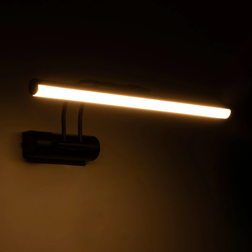 GloboStar® REFINE 203-0188 Φωτιστικό Τοίχου - Απλίκα LED 7W 640lm 120° AC 220-240V IP44 Θερμό Λευκό Μαύρο - Μ35 x Π21 x Υ12cm - 2 Xρόνια Εγγύηση