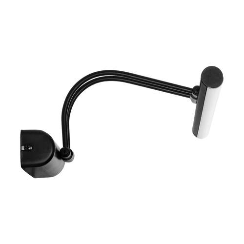 GloboStar® REFINE 203-0188 Φωτιστικό Τοίχου - Απλίκα LED 7W 640lm 120° AC 220-240V IP44 Θερμό Λευκό Μαύρο - Μ35 x Π21 x Υ12cm - 2 Xρόνια Εγγύηση