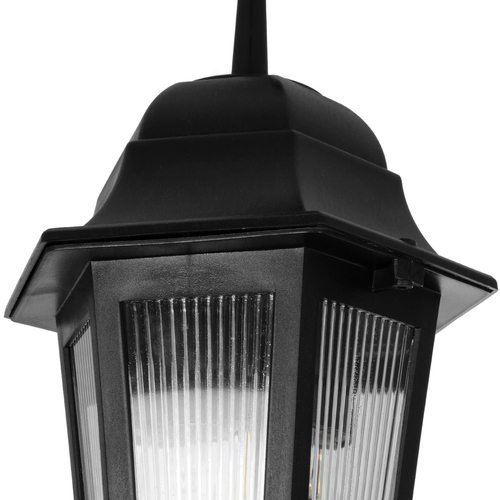 GLOBOSTAR® VITRO 203-0189 Vintage Φωτιστικό Οροφής με Ντουί 1 x E27 AC 220-240V IP44 - Μαύρο - Μ17 x Π17 x Υ28cm