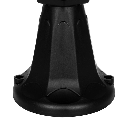 GloboStar® VITRO 203-0190 Vintage Επιδαπέδιο Φωτιστικό Φαναράκι Μονόφωτο 1 x E27 IP44 Μαύρο & Διάφανο Πλαστικό - Μ17 x Π17 x Υ40cm