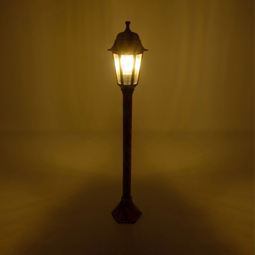 GloboStar® VITRO 203-0197 Vintage Επιδαπέδιο Φωτιστικό Κολωνάκι Κήπου Μονόφωτο 1 x E27 IP44 Χάλκινο & Διάφανο Πλαστικό - Μ17 x Π17 x Υ100cm