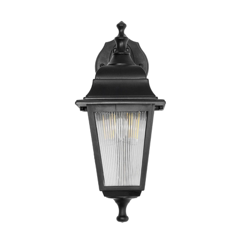 GLOBOSTAR® SOLME 203-0211 Vintage Φωτιστικό Τοίχου - Απλίκα με Ντουί 1 x E27 AC 220-240V IP44 - Μαύρο - Μ15 x Π20 x Υ35cm