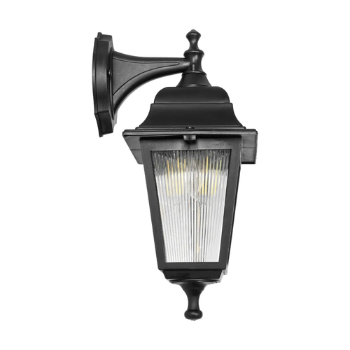 GLOBOSTAR® SOLME 203-0211 Vintage Φωτιστικό Τοίχου - Απλίκα με Ντουί 1 x E27 AC 220-240V IP44 - Μαύρο - Μ15 x Π20 x Υ35cm