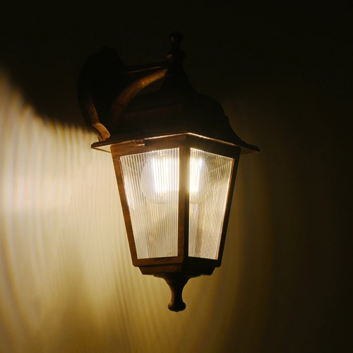 GLOBOSTAR® SOLME 203-0216 Vintage Φωτιστικό Τοίχου - Απλίκα με Ντουί 1 x E27 AC 220-240V IP44 - Χάλκινο - Μ15 x Π20 x Υ35cm