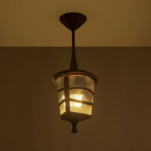 GLOBOSTAR® ZARDIN 203-0224 Vintage Φωτιστικό Οροφής με Ντουί 1 x E27 AC 220-240V IP44 - Χάλκινο - Μ17 x Π17 x Υ42cm