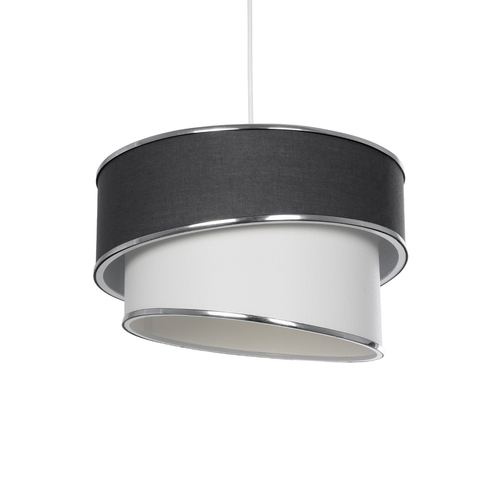 GLOBOSTAR® SONIA 203-0123 Μοντέρνο Κρεμαστό Φωτιστικό Οροφής με Ντουί 1 x E27 AC 220-240V IP20 - Γκρι & Λευκό - Μ30 x Π30 x Υ24cm