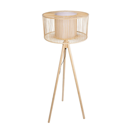 GLOBOSTAR® POPPY 01988 Boho Επιδαπέδιο Φωτιστικό με Ντουί 1 x E27 AC 220-240V IP20 - Μπεζ - Μ58 x Π58 x Υ145.5cm