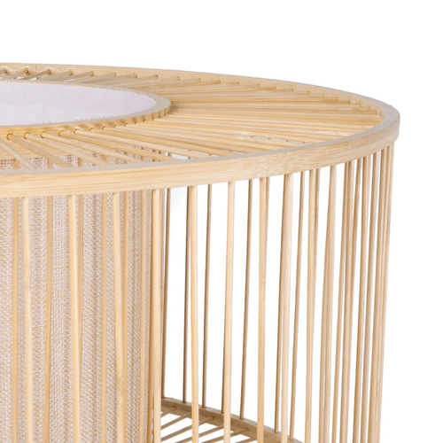 GLOBOSTAR® POPPY 01988 Boho Επιδαπέδιο Φωτιστικό με Ντουί 1 x E27 AC 220-240V IP20 - Μπεζ - Μ58 x Π58 x Υ145.5cm