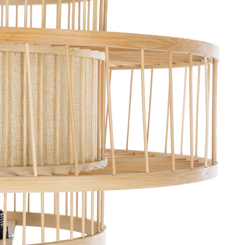 GLOBOSTAR® POPPY 01989 Boho Επιδαπέδιο Φωτιστικό με Ντουί 1 x E27 AC 220-240V IP20 - Μπεζ - Μ58 x Π58 x Υ149cm