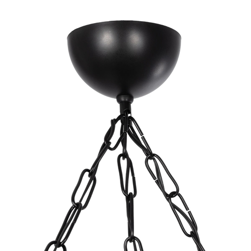 GLOBOSTAR® GLORA 201-0009 Vintage Κρεμαστό Φωτιστικό Οροφής με Ντουί 3 x E27 AC 220-240V IP20 - Μπεζ & Μαύρο - Μ50 x Π12 x Υ21cm