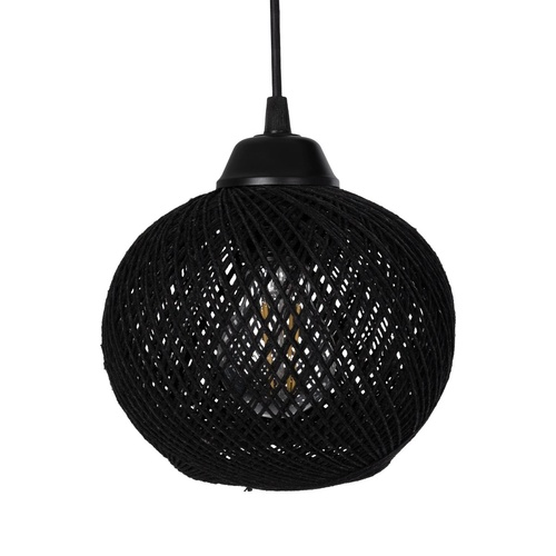 GLOBOSTAR® LUMA 201-0010 Vintage Κρεμαστό Φωτιστικό Οροφής με Ντουί 3 x E27 AC 220-240V IP20 - Μπεζ & Μαύρο - Μ55 x Π18 x Υ65cm