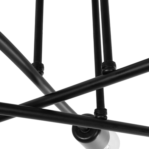 GLOBOSTAR® LAMIRA 201-0029 Μοντέρνο Φωτιστικό Οροφής με Ντουί 6 x E27 AC 220-240V IP20 - Μαύρο - Μ51 x Π51 x Υ7cm