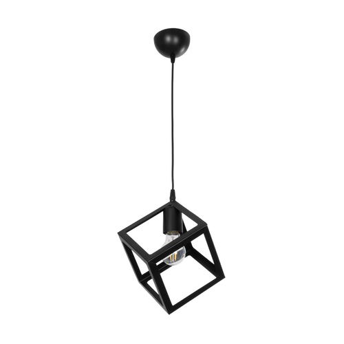 GLOBOSTAR® DISE 201-0049 Μοντέρνο Κρεμαστό Φωτιστικό Οροφής με Ντουί 1 x E27 AC 220-240V IP20 - Μαύρο - Μ28 x Π28 x Υ31cm