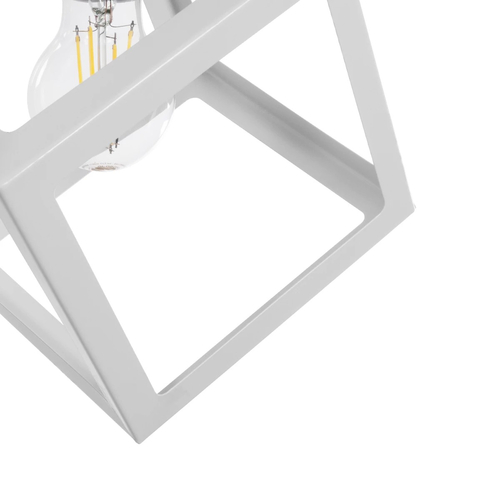 GLOBOSTAR® DISE 201-0052 Μοντέρνο Κρεμαστό Φωτιστικό Οροφής με Ντουί 1 x E27 AC 220-240V IP20 - Λευκό - Μ28 x Π28 x Υ31cm