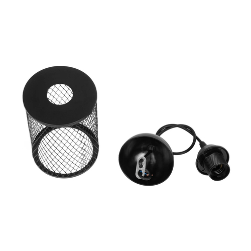 GLOBOSTAR® NOVAON 201-0058 Μοντέρνο Κρεμαστό Φωτιστικό Οροφής με Ντουί 1 x E27 AC 220-240V IP20 - Μαύρο - Μ12 x Π12 x Υ23cm