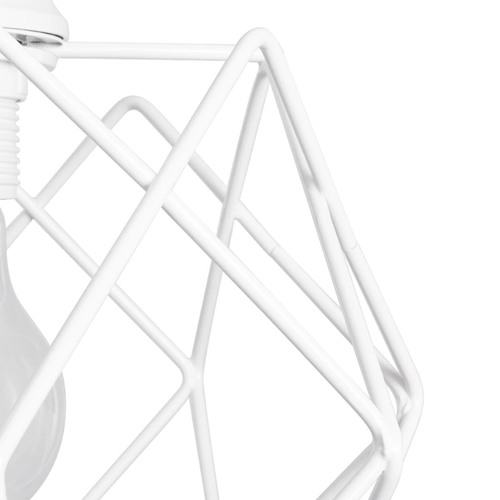 GLOBOSTAR® VORTEX 203-0001 Μοντέρνο Κρεμαστό Φωτιστικό Οροφής με Ντουί 1 x E27 AC 220-240V IP20 - Λευκό - Μ23.5 x Π23.5 x Υ20cm