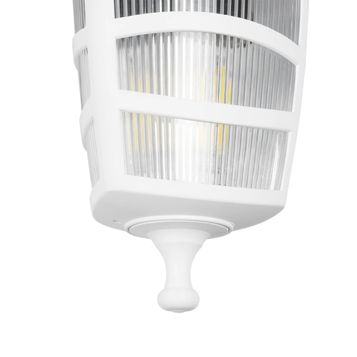 GLOBOSTAR® ZARDIN 203-0239 Vintage Φωτιστικό Τοίχου - Απλίκα με Ντουί 1 x E27 AC 220-240V IP44 - Λευκό - Μ17 x Π21 x Υ30cm