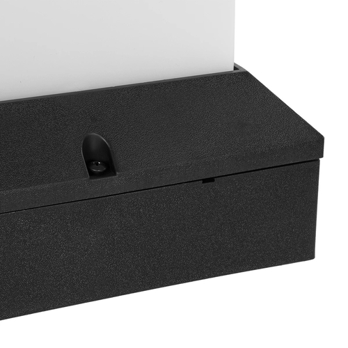 GloboStar® CUBIX 203-0245 Μοντέρνο Επιδαπέδιο Φωτιστικό Μονόφωτο 1 x E27 IP44 Μαύρο Πλαστικό - Μ22.5 x Π22.5 x Υ25cm