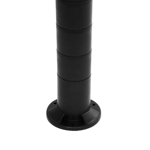 GloboStar® GARDENIO 203-0251 Μοντέρνο Επιδαπέδιο Φωτιστικό Κολωνάκι Κήπου Μονόφωτο 1 x E27 IP44 Μαύρο Πλαστικό - Μ15 x Π15 x Υ56cm
