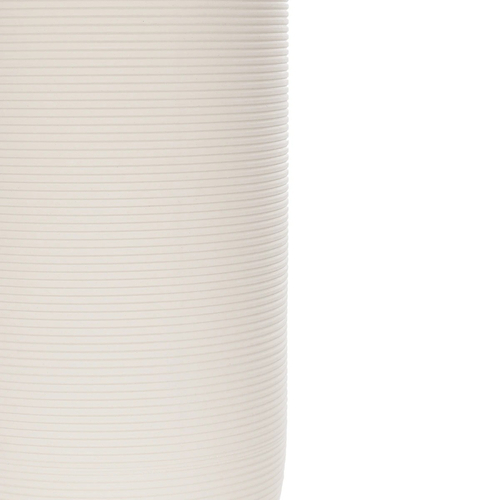 GloboStar® Artificial Garden BLANCO 21247 Διακοσμητική Κεραμική Γλάστρα Γκρι Π11 x Μ11 x Υ25 cm