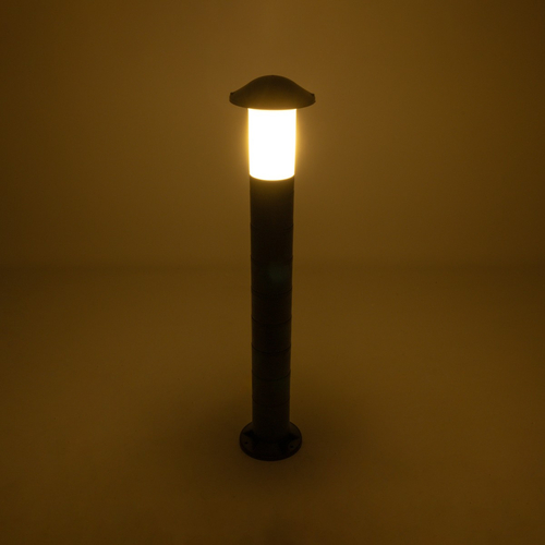 GloboStar® GARDENIO 203-0247 Μοντέρνο Επιδαπέδιο Φωτιστικό Κολωνάκι Κήπου Μονόφωτο 1 x E27 IP44 Μαύρο Πλαστικό - Μ17 x Π17 x Υ85cm