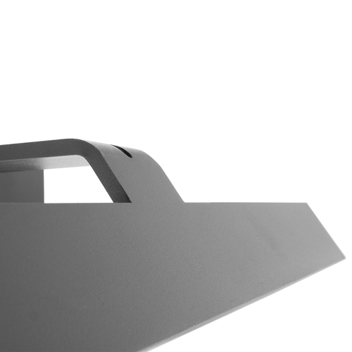 GloboStar® MIRROR 60513 Φωτιστικό Τοίχου - Απλίκα LED 12W 1440lm 120° AC 85-265V IP54 Φυσικό Λευκό 4500K Γκρι Μέταλλο - Μ42 x Π5 x Υ15cm - 2 Xρόνια Εγγύηση