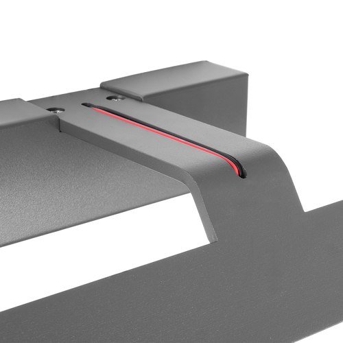 GloboStar® MIRROR 60513 Φωτιστικό Τοίχου - Απλίκα LED 12W 1440lm 120° AC 85-265V IP54 Φυσικό Λευκό 4500K Γκρι Μέταλλο - Μ42 x Π5 x Υ15cm - 2 Xρόνια Εγγύηση