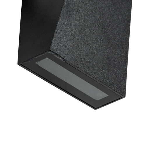 GLOBOSTAR® TRIANDE 60556 Μοντέρνο Φωτιστικό Τοίχου - Απλίκα LED 10W 1200lm 5°/60° AC 220-240V Αδιάβροχο IP65 Φυσικό Λευκό 4500K - Bridgelux COB Chip & TÜV SÜD Driver - Μαύρο Ματ - Μ8.5 x Π8.5 x Υ20cm - 5 Χρόνια Εγγύηση