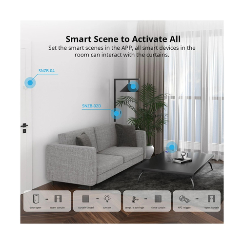 GloboStar® 80133 SONOFF ZBCurtain - Zigbee Smart Curtain Motor