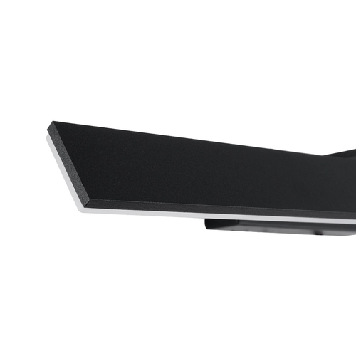 GloboStar® MIRROR 60517 Φωτιστικό Τοίχου - Απλίκα LED 14W 1680lm 120° AC 85-265V IP54 Φυσικό Λευκό 4500K Μαύρο Μέταλλο - Μ58 x Π15 x Υ6cm - 2 Xρόνια Εγγύηση