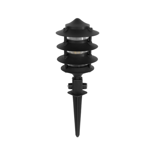 GloboStar® LANTERNA 203-0242 Μοντέρνο Καρφωτό Φωτιστικό Φαναράκι Μονόφωτο 1 x E27 IP44 Μαύρο & Διάφανο Πλαστικό - Μ16 x Π16 x Υ50cm