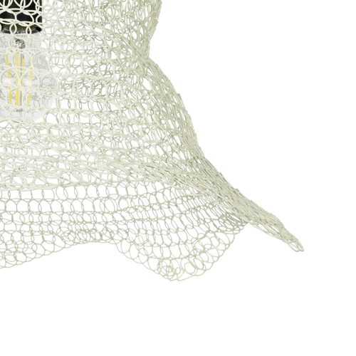 GLOBOSTAR® KENTUCKY 01889 Vintage Κρεμαστό Φωτιστικό Οροφής με Ντουί 1 x E27 AC 220-240V IP20 - Λευκό - Μ50 x Π50 x Υ48cm