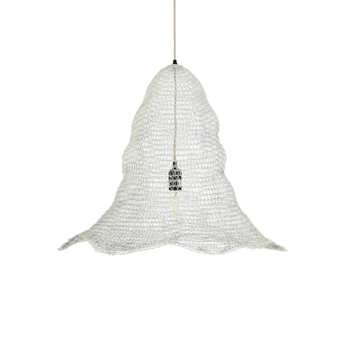 GLOBOSTAR® KENTUCKY 01892 Vintage Κρεμαστό Φωτιστικό Οροφής με Ντουί 1 x E27 AC 220-240V IP20 - Λευκό - Μ60 x Π60 x Υ52cm