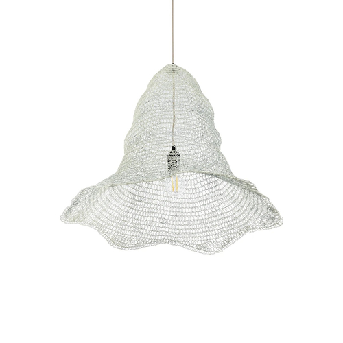 GLOBOSTAR® KENTUCKY 01892 Vintage Κρεμαστό Φωτιστικό Οροφής με Ντουί 1 x E27 AC 220-240V IP20 - Λευκό - Μ60 x Π60 x Υ52cm