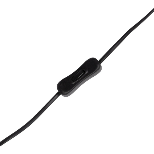 GloboStar® NOVA 201-0036 Μοντέρνο Επιδαπέδιο Φωτιστικό 1 x E27 IP20 Μαύρο Μεταλλό με Λευκό Ύφασμα - Μ36 x Π36 x Υ148cm