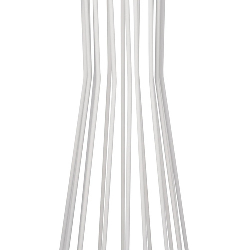 GloboStar® NOVA 201-0038 Μοντέρνο Επιδαπέδιο Φωτιστικό 1 x E27 IP20 Λευκό Μεταλλό με Μαύρο Ύφασμα - Μ36 x Π36 x Υ148cm