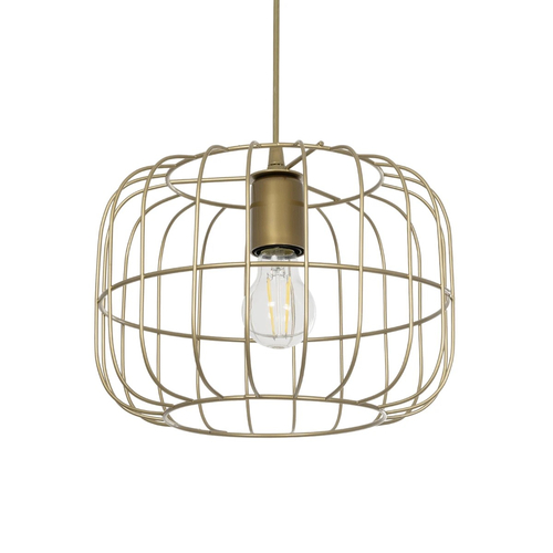 GLOBOSTAR® LUCANA 201-0074 Vintage Κρεμαστό Φωτιστικό Οροφής με Ντουί 1 x E27 AC 220-240V IP20 - Χρυσό - Μ29 x Π29 x Υ23cm